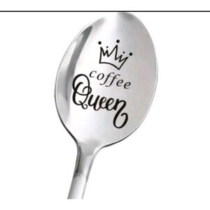 Coffee Queen Spoon Funny Coffee Spoons Gift  7.59 In Stainless Steel